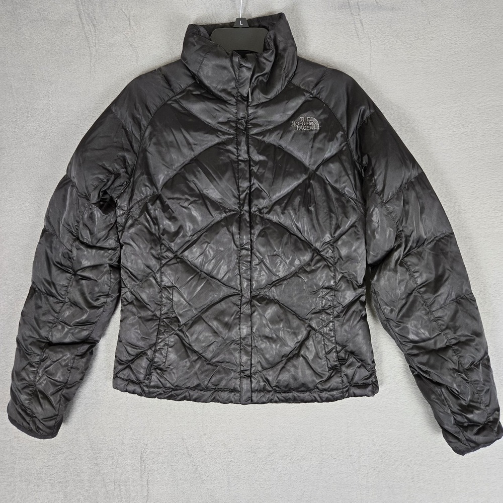 North Face Jacket Womens Small Black Puffer Goose Down 550 Fill Aconcagua Zip